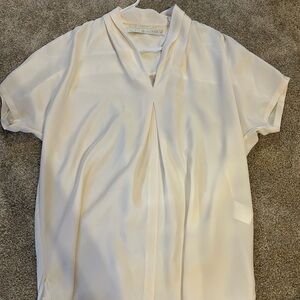 Marie Oliver pale peach Short Sleeve silk Blouse